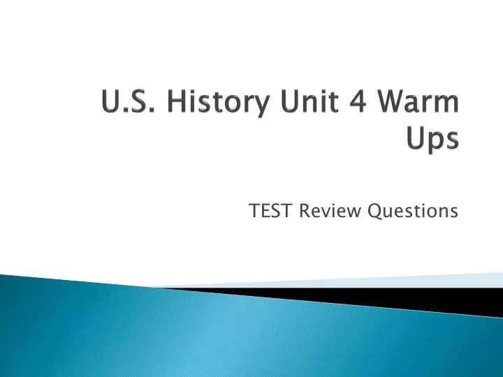 u s history unit 4 warm ups