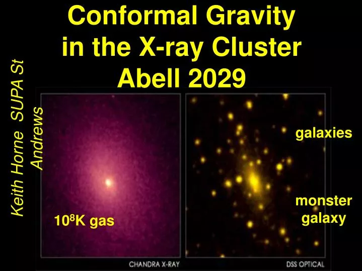 conformal gravity in the x ray cluster abell 2029