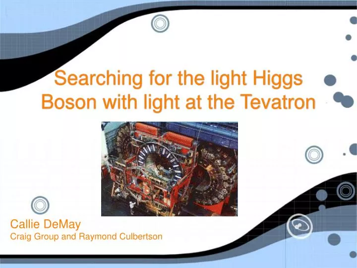 searching for the light higgs boson with light at the tevatron