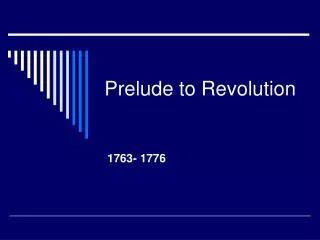 Prelude to Revolution