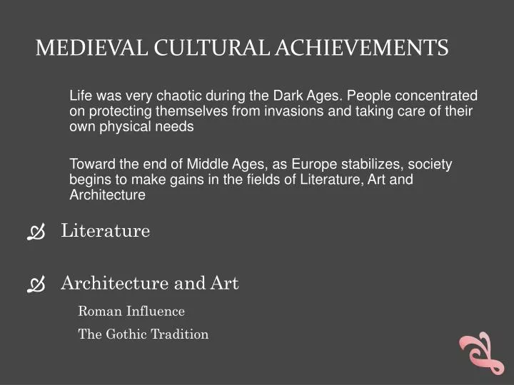 medieval cultural achievements