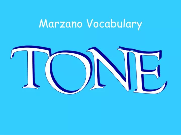 marzano vocabulary