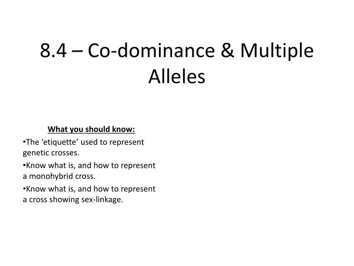 8 4 co dominance multiple alleles