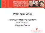 West Nile Virus - slide 1