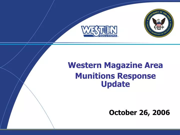 western magazine area munitions response update