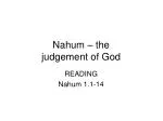 Nahum – the judgement of God