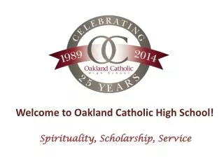 Welcome to Oakland Catholic High School!