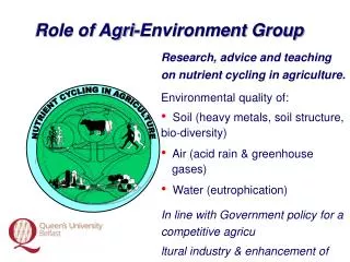 NUTRIENT CYCLING IN AGRICULTURE