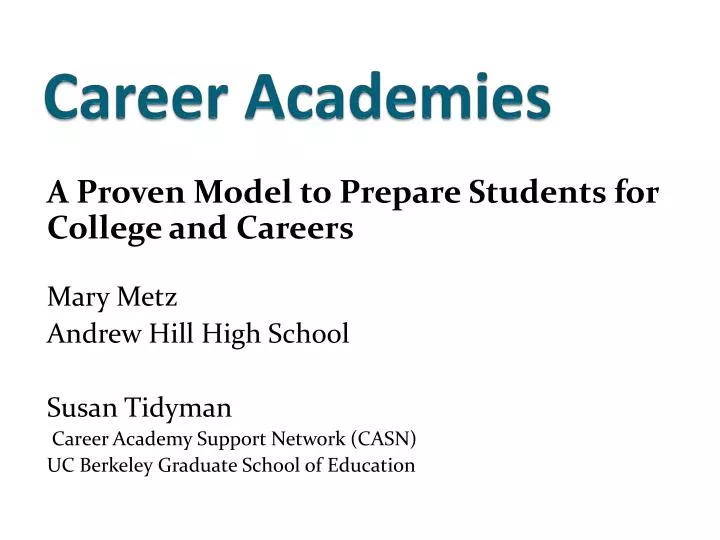 career academies