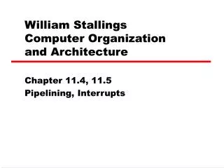 William Stallings Computer Organization and Architecture