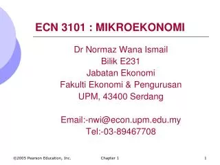 ECN 3101 : MIKROEKONOMI
