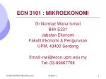 ECN 3101 : MIKROEKONOMI - slide 1
