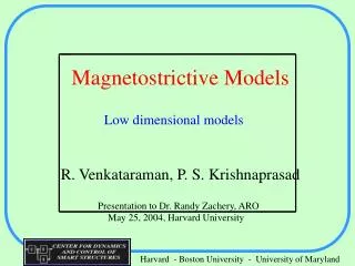 Magnetostrictive Models