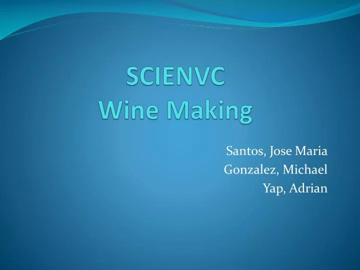 scienvc wine making