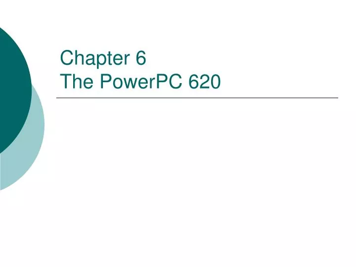 chapter 6 the powerpc 620