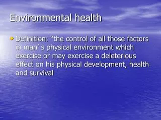 Environmental health