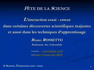 f te de la s cience