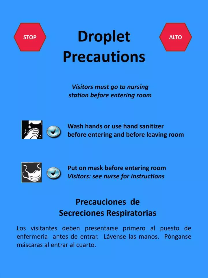 droplet precautions