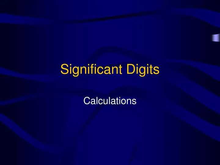 significant digits