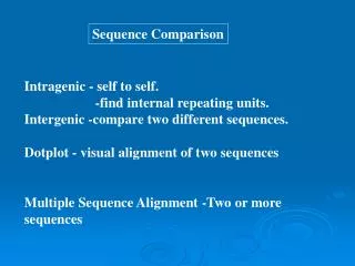 Sequence Comparison