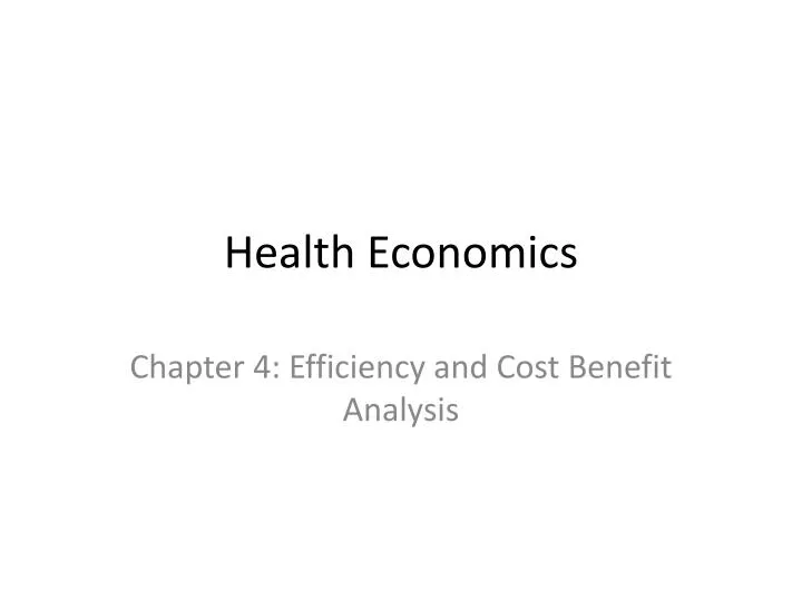 health economics