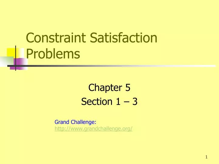 constraint satisfaction problems