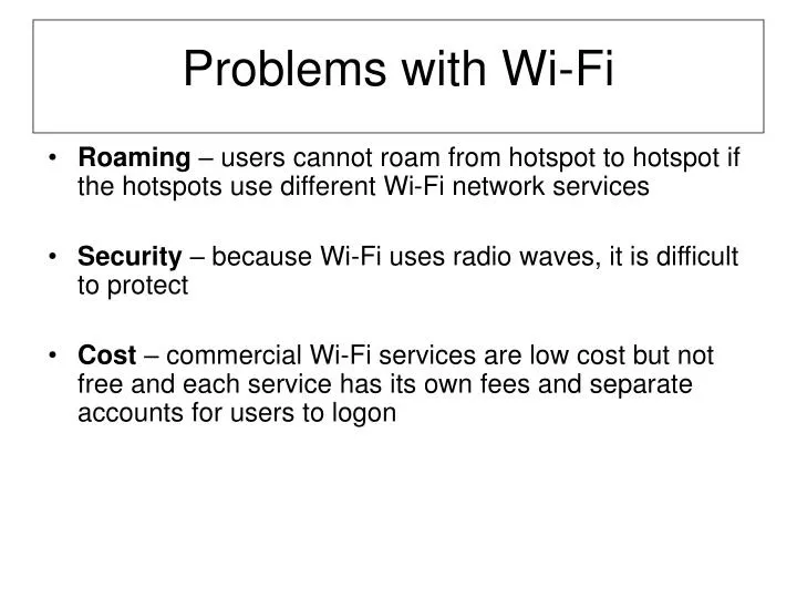 problems with wi fi
