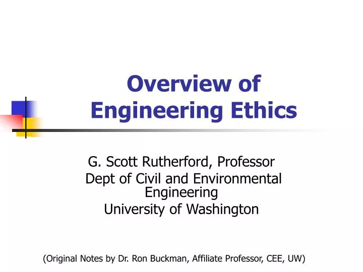 overview of engineering ethics