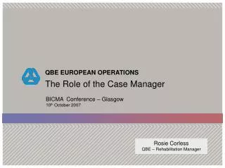 The Role of the Case Manager