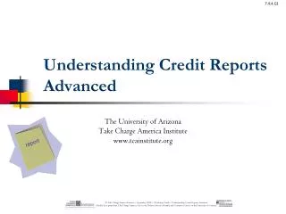 Understanding Credit Reports Advanced