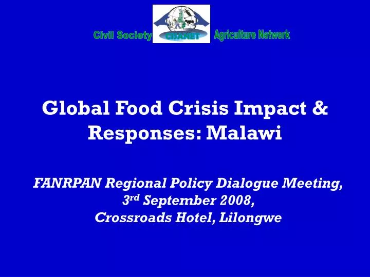 global food crisis impact responses malawi