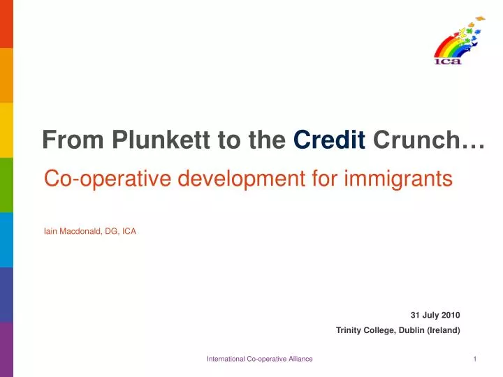 from plunkett to the credit crunch