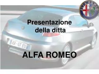 Presentazione della ditta ALFA ROMEO