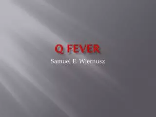 Q Fever