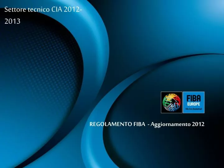 regolamento fiba aggiornamento 2012