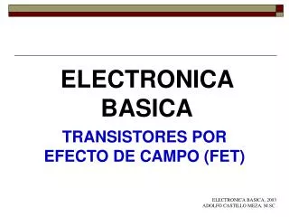 ELECTRONICA BASICA