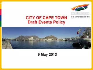 CITY OF CAPE TOWN Draft Events Policy