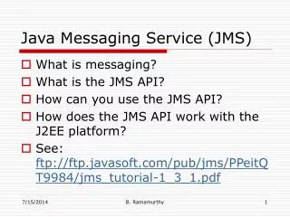 Java Messaging Service (JMS)