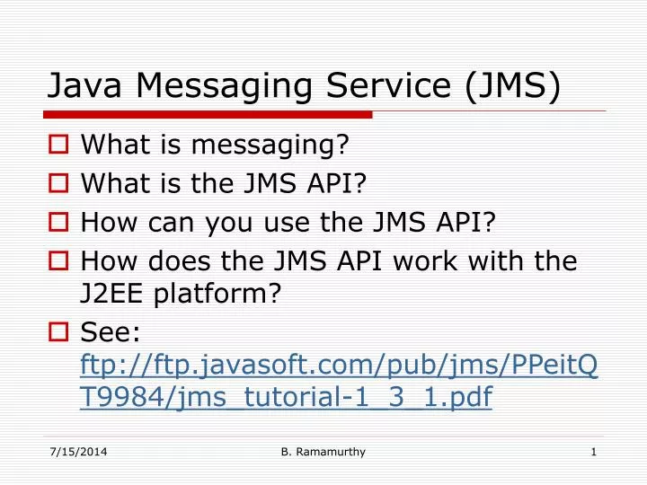 java messaging service jms