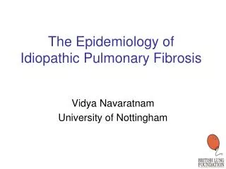 The Epidemiology of Idiopathic Pulmonary Fibrosis