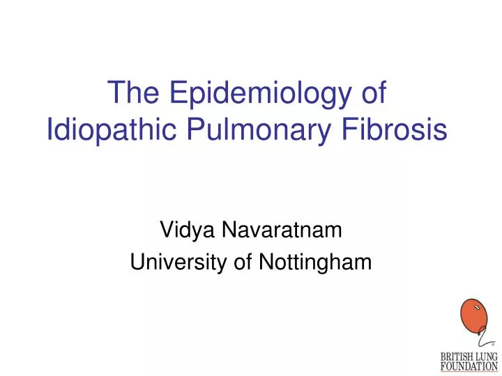 the epidemiology of idiopathic pulmonary fibrosis