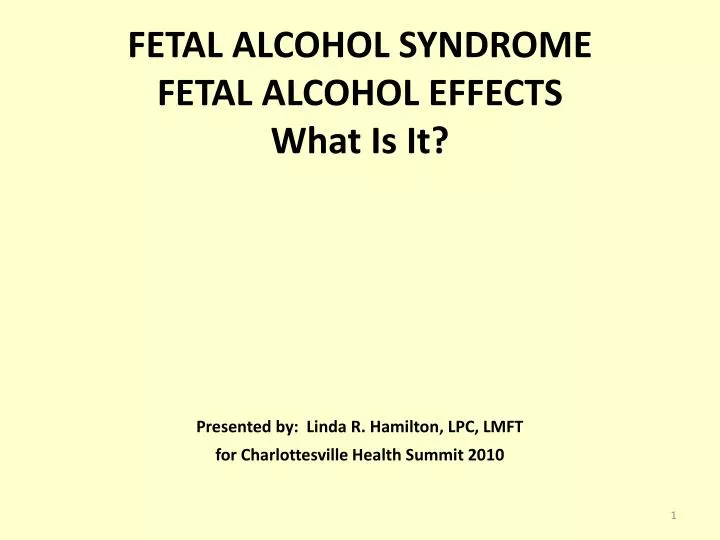 fetal alcohol syndrome fetal alcohol effects what is it
