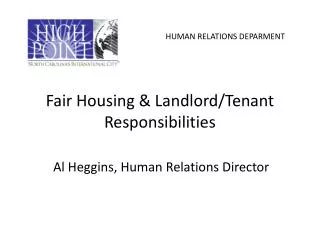 Fair Housing &amp; Landlord/Tenant Responsibilities