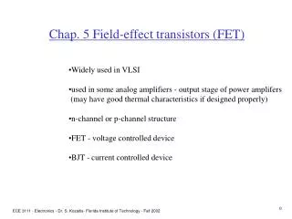 Chap. 5 Field-effect transistors (FET)