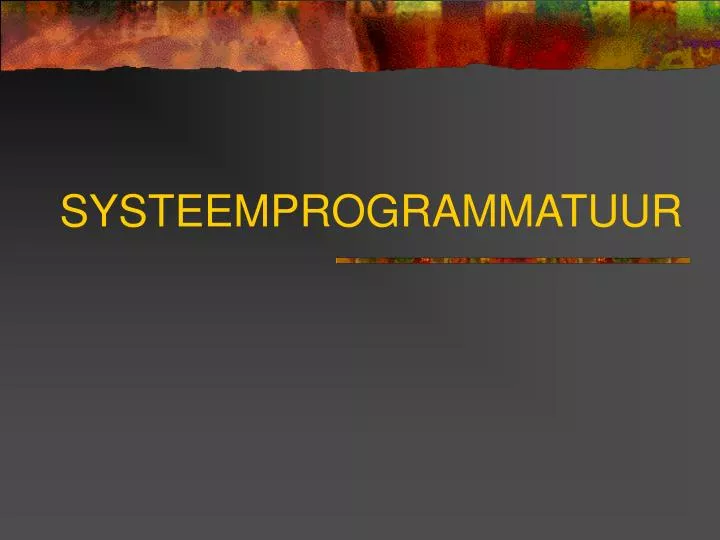 systeemprogrammatuur