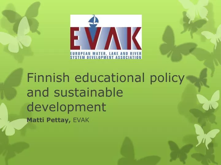 finnish educational policy and sustainable development