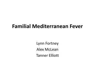 Familial Mediterranean Fever