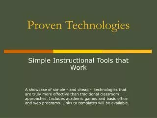 Proven Technologies