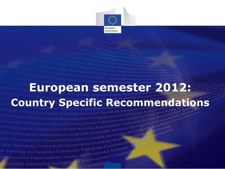 european semester 2012 country specific recommendations