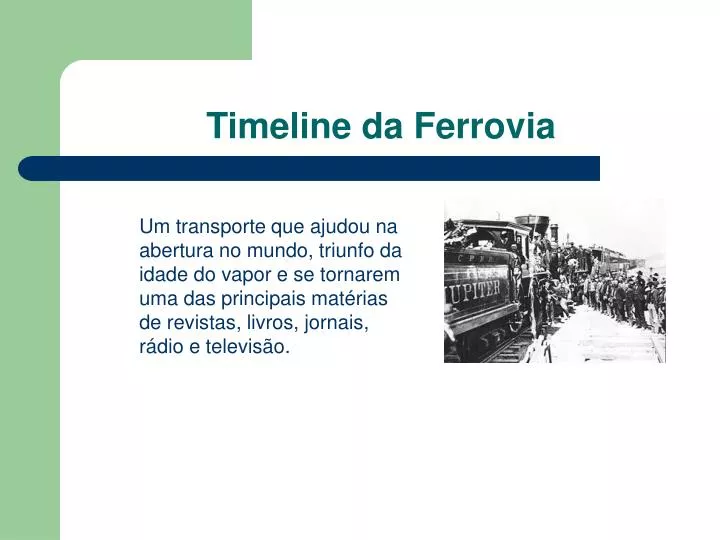 timeline da ferrovia